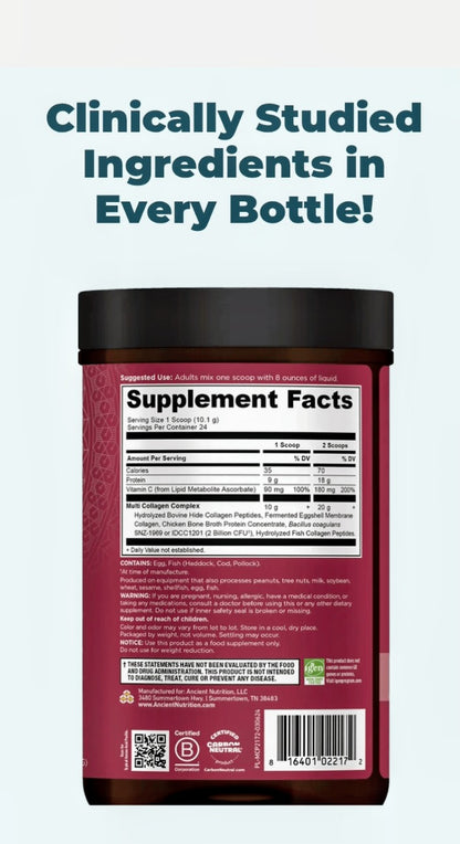 Multi Collagen Protein - 10 Types + Probiotics & Vitamin C